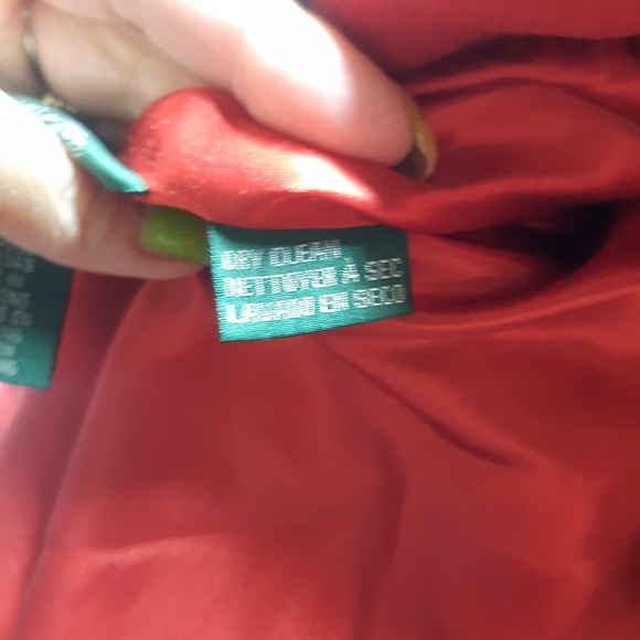 Lauren Ralph Lauren Red Single-Breasted Wool Cashmere Blend Waist Coat 10 - Picture 6 of 9